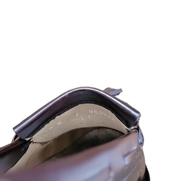 Mens SAS Hand-sewn Kiltie Leather Loafers w/Tassels in Brown Size 10N - Picture 7 of 8